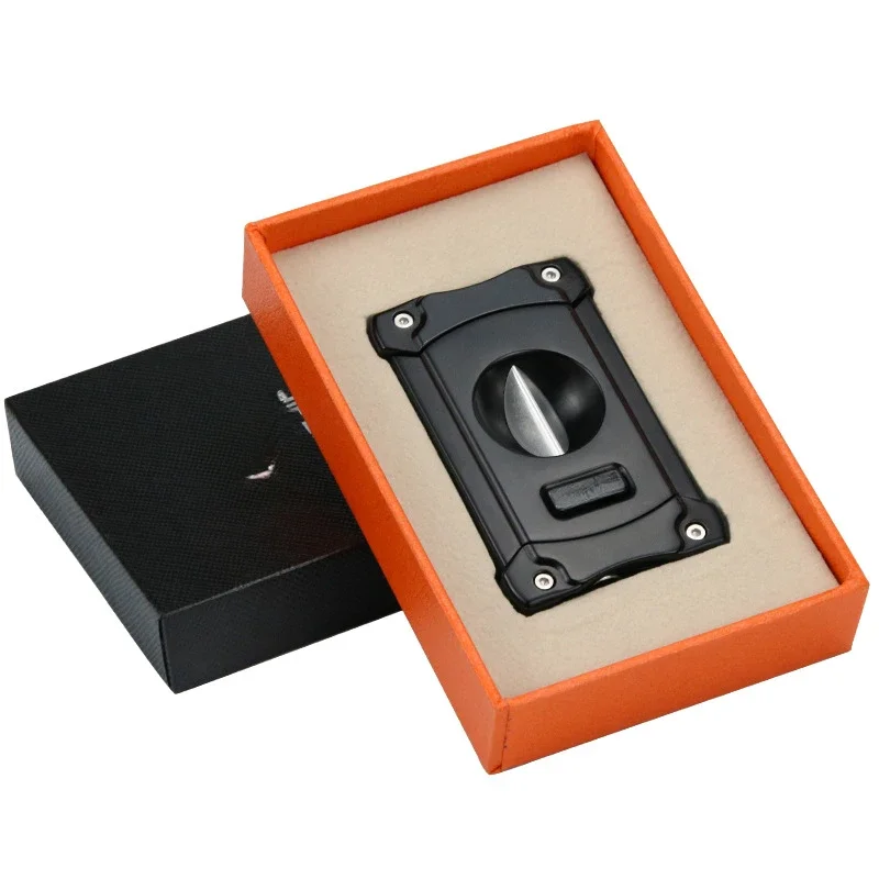 Portable Zinc Alloy V-Cut Cigar Cutter Guillotine