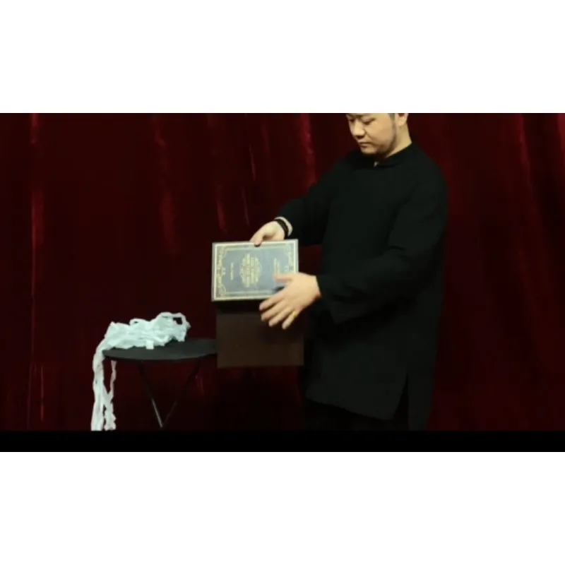 Production Book Magic Trick Streamers & Silks Appear from Empty Book Stage Illusion Gimmick Magician Prop