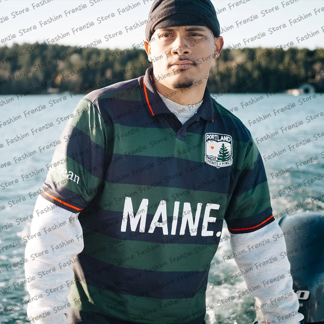 

Новинка 2025, мужская спортивная футболка Portland Jersey Hearts Of Pine Design Edition, трикотажные изделия, комплекты для фанатов, памятное издание, трикотажные изделия, топы