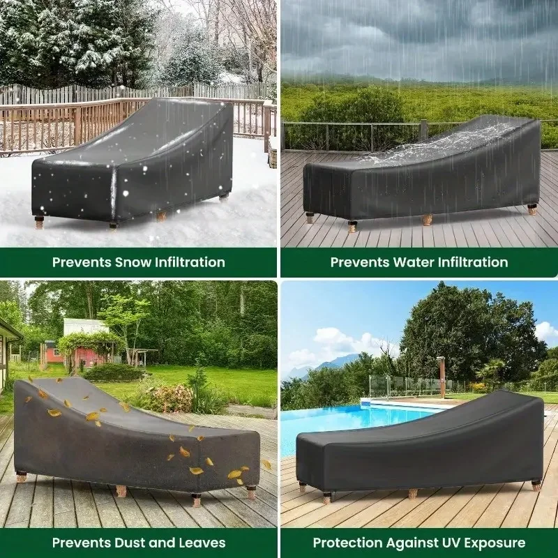 أغطية كراسي الصالة الخارجية شديدة التحمل - قماش أكسفورد متين، حماية لجميع المواسم في الفناء وجانب حمام السباحة، غطاء أثاث الفناء #6