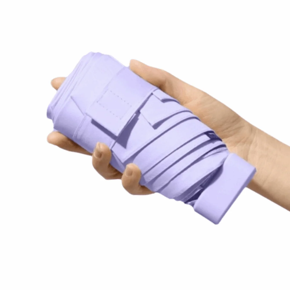 

Five Fold Mini Sun Umbrella UV Protection UPF50 Hand Operated Parasol Waterproof Lightweight Travel Rain Umbrella Daily Use