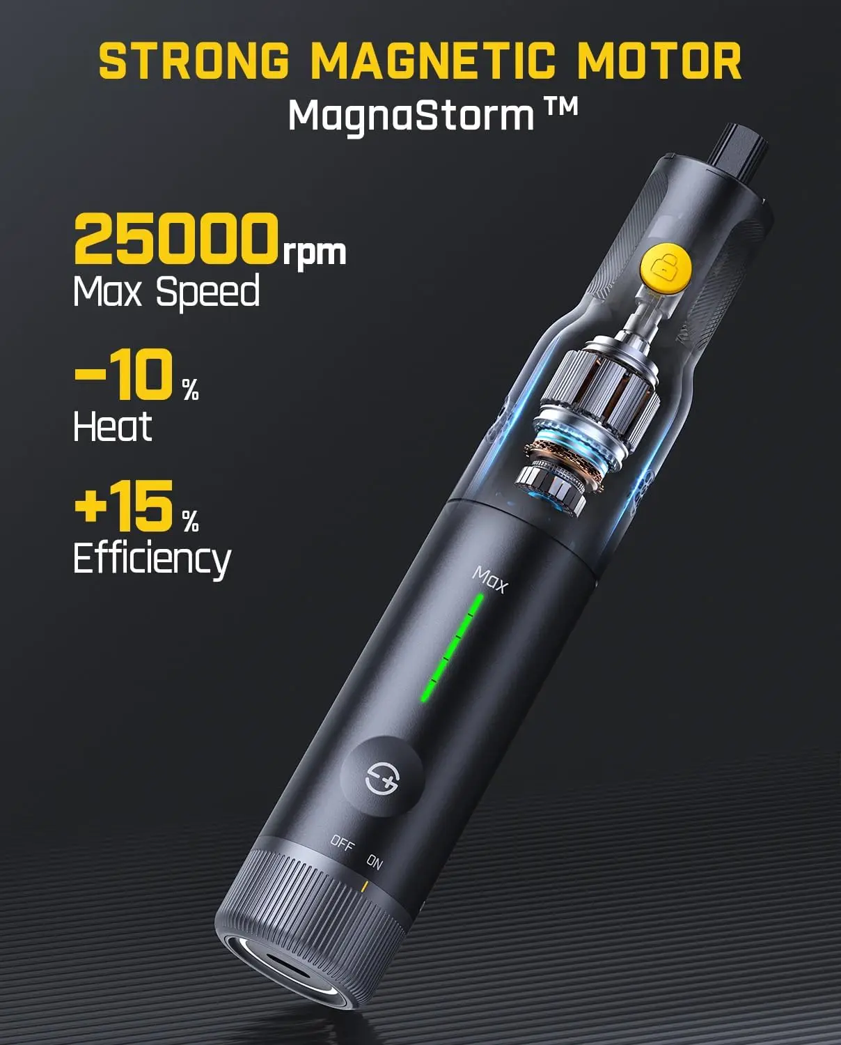 ชุดเครื่องมือโรตารี่ไร้สาย Fanttik F2 PRO มอเตอร์แม่เหล็กแรงสูง, แกน Revostor, ปรับความเร็วได้ 5 ระดับ, 25000 รอบต่อนาที, อุปกรณ์เสริม 55 ชิ้น