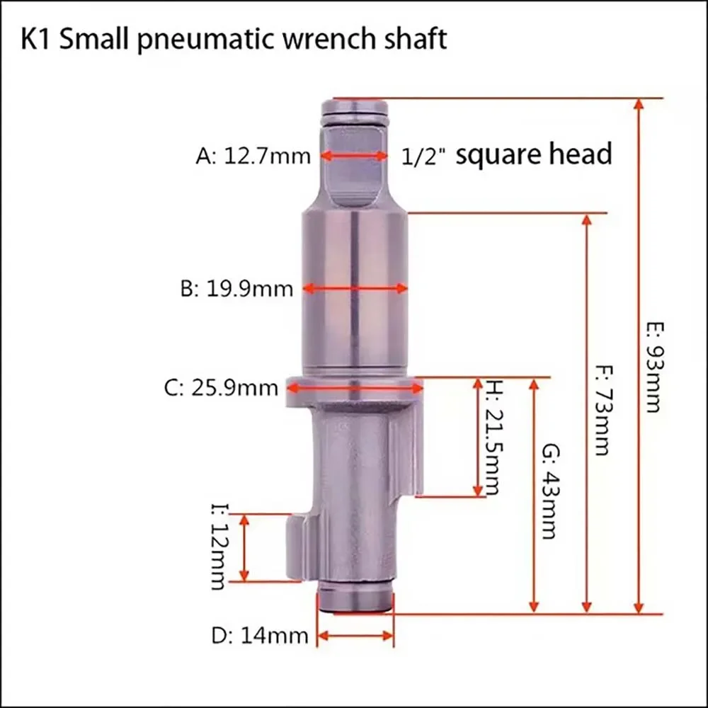 1/2  inch Pneumatic Tools Air Impact Wrench Anvil Driver spindle Axis Hammer block Repair Parts