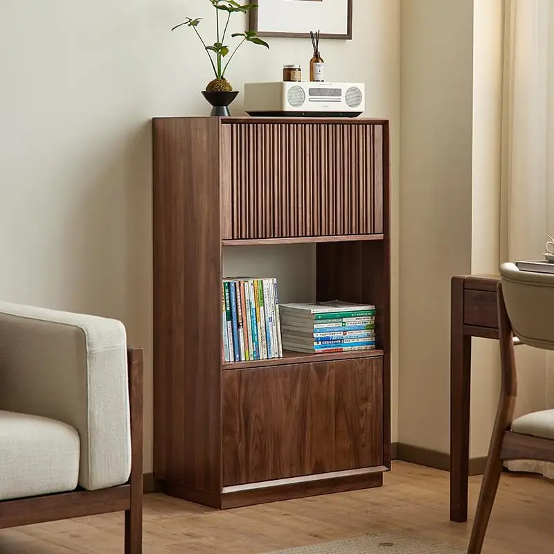 Aanpasbare huishoudelijke boekenkast van vloer tot plafond, zijkast, korte boekenkast