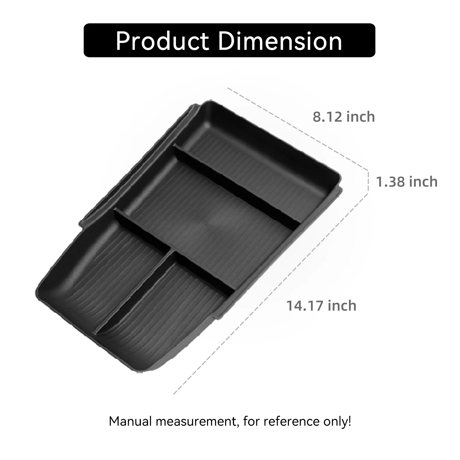 Smabee Left Drive for Geely Galaxy E5 EX5 EV 2024-2026 Central Lower Layer Console Storage Box Organizer Car Accessories Black