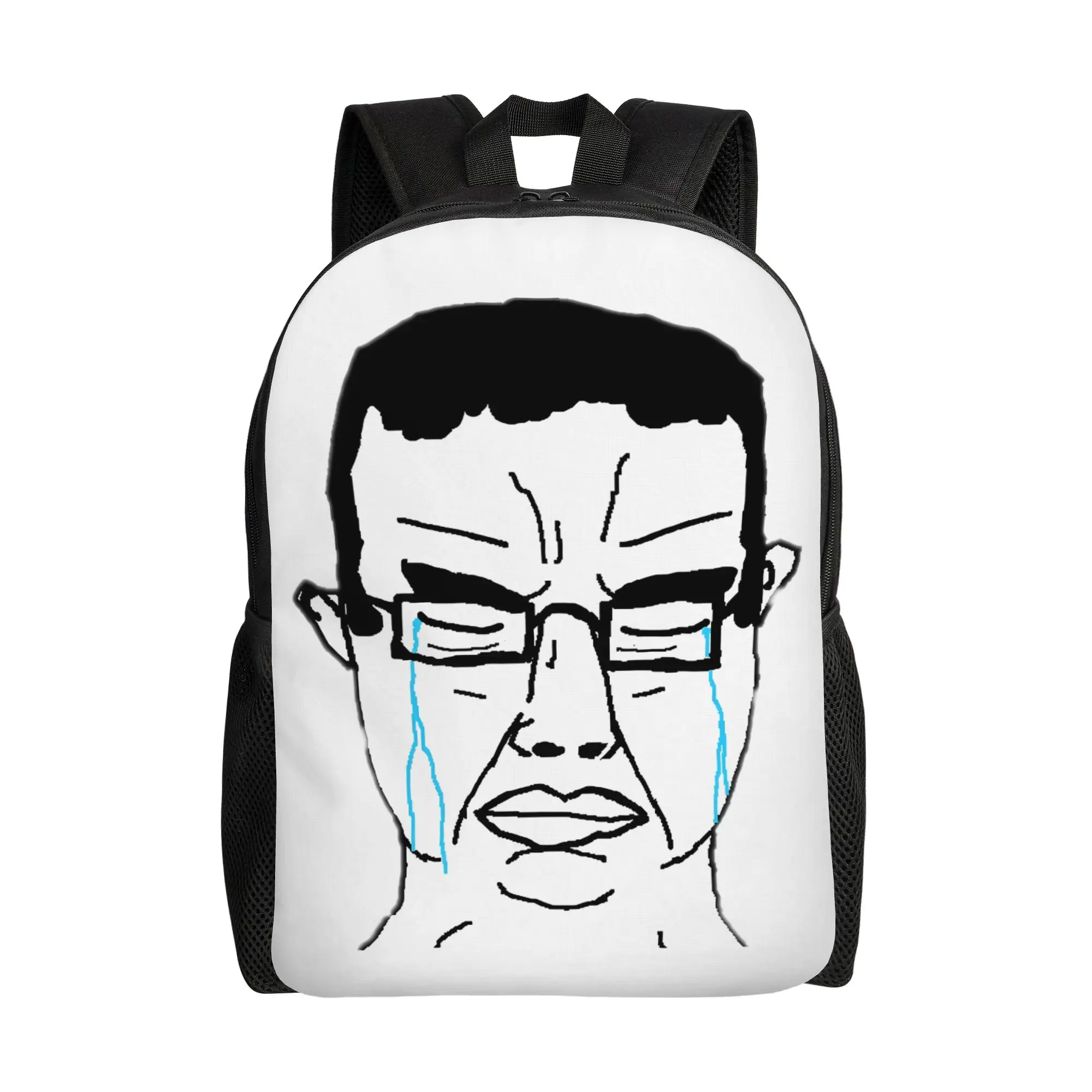 

Рюкзак Wojak Funny Meme: Забавный комикс-принт, унисекс, полиэстер, для тренировок, мягкий, стильный, для старшеклассников, школьный ранец