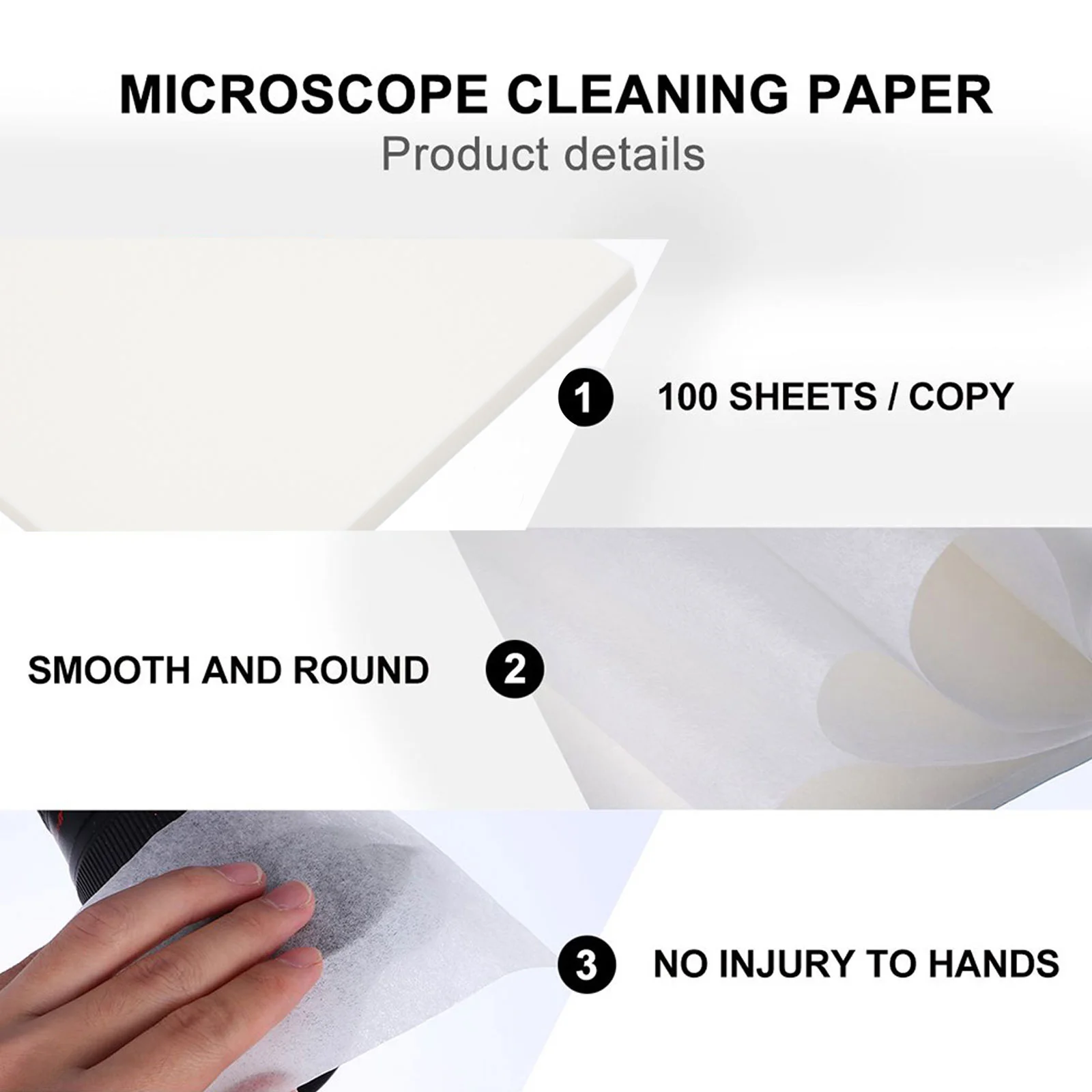 300 Sheets Camera Lens Cleaning Paper Dust-Free Wipes Microscope Tissue Portable Wipe For Phone Screen Lenses Goggles