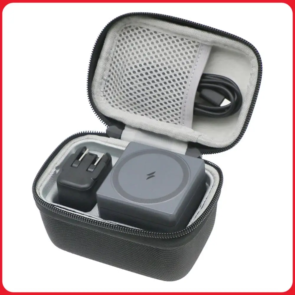 

Противоударный портативный чехол-сумка из ЭВА с сетчатым карманом для повербанка и зарядного устройства Anker 3 в 1 Cube MagSafe