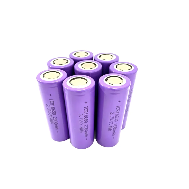 18650 lithium battery rechargeable 2000 mAh large capacity power bank flashlight small fan battery 3.7V fan