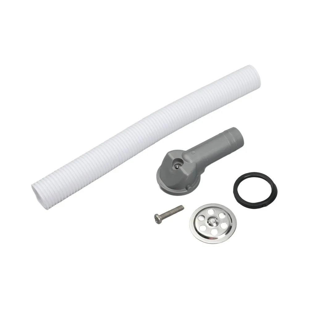 Gray upward round overflow pipe head for kitchen sink and washbasin accessory compatible with drain sets easy installation