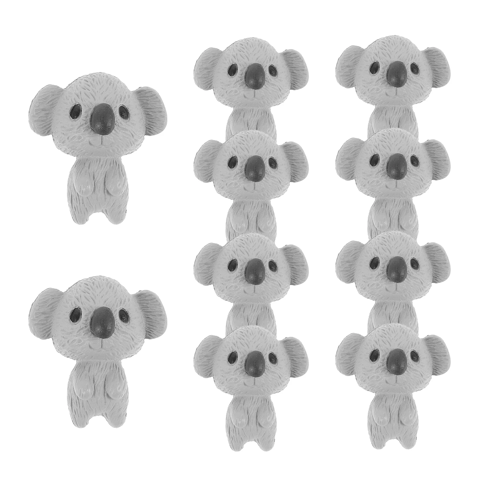 

10 Pcs Mini Resin Keychains Cute Lifelike Animal Figurines Portable Toys Bear Decorations Gifts
