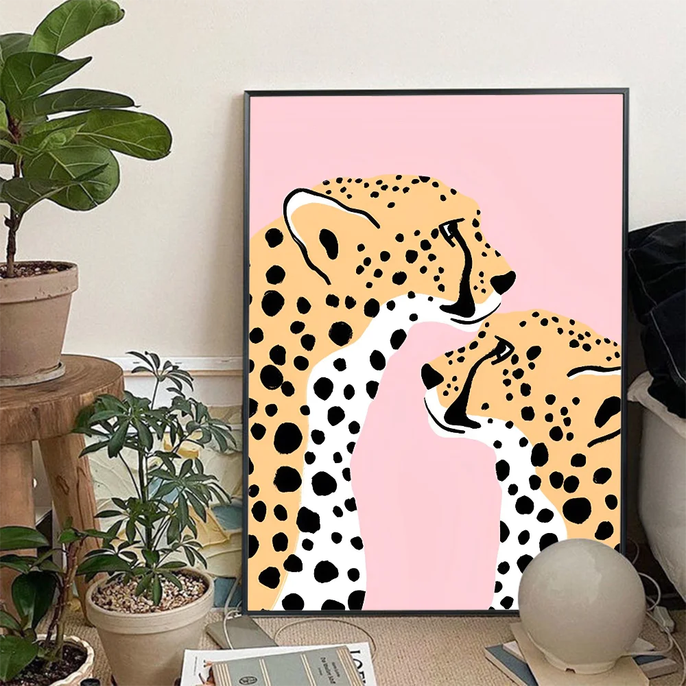 Abstract Tiger Leopard Girl Power Rainbow Poster Anime Posters Sticky Vintage Room Home Bar Cafe Decor Kawaii Room Decor