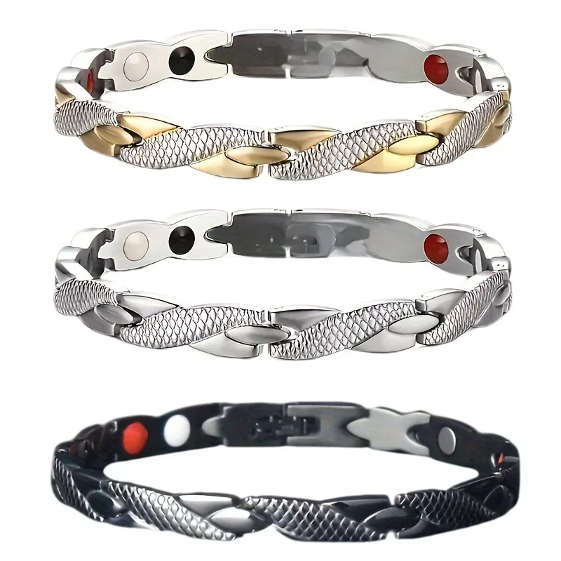 

2025 European and American New Engraved Metal Bracelet Fashion Hip Hop Trendy Punk Men's Jewelry Accessories Jewelry Gifts