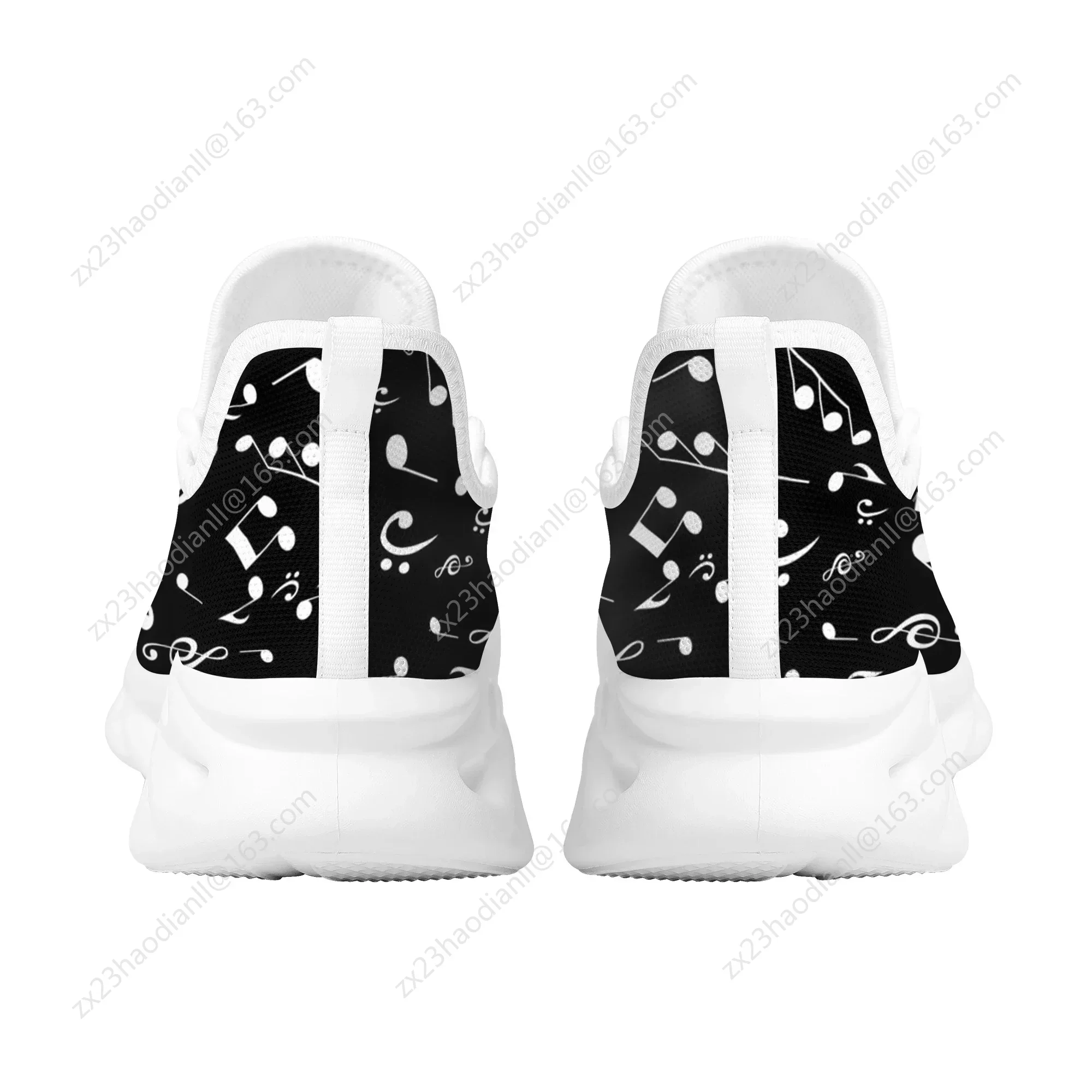 Piano Music Design Sneakers Comfortable Non-slip Lace Up Mesh Swing Shoes New Note Staff Pattern Ladies Flat Shoes Zapato