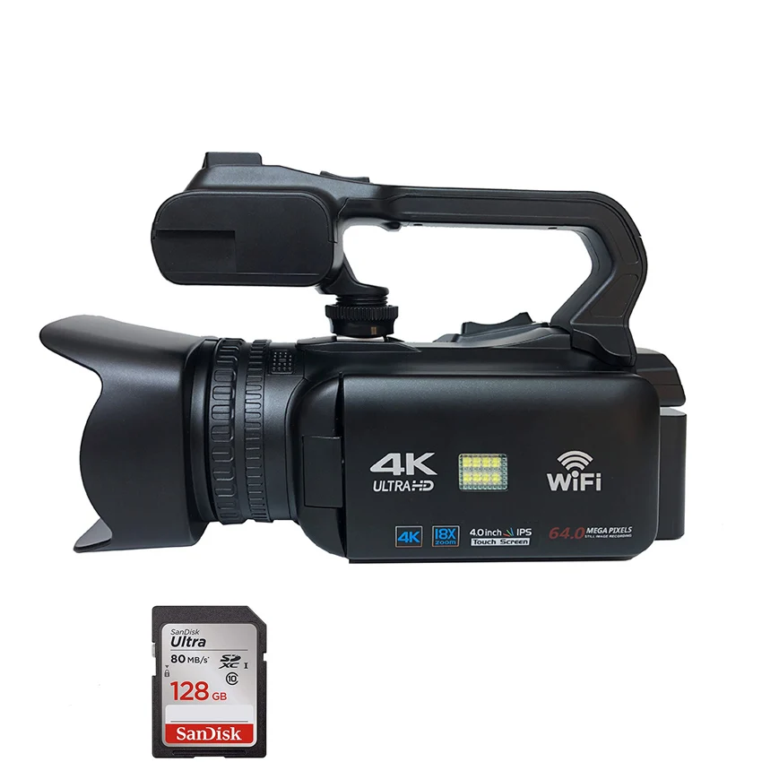 4k Camcorder Full HD 4K Vlogging Camera With 4.0