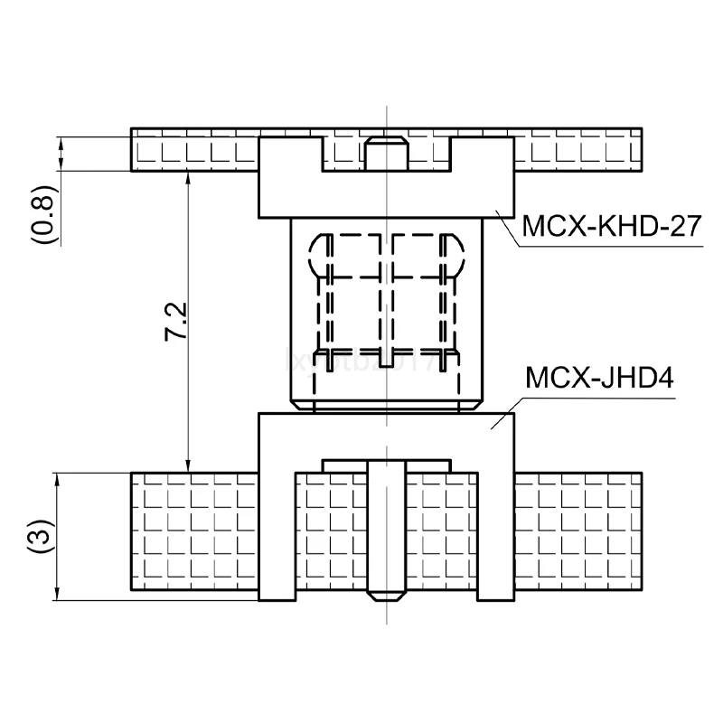 7.2Mm scheme MCX-JHD4 and MCX-KHD-27 combined high board to board male and female plug-in connectors
