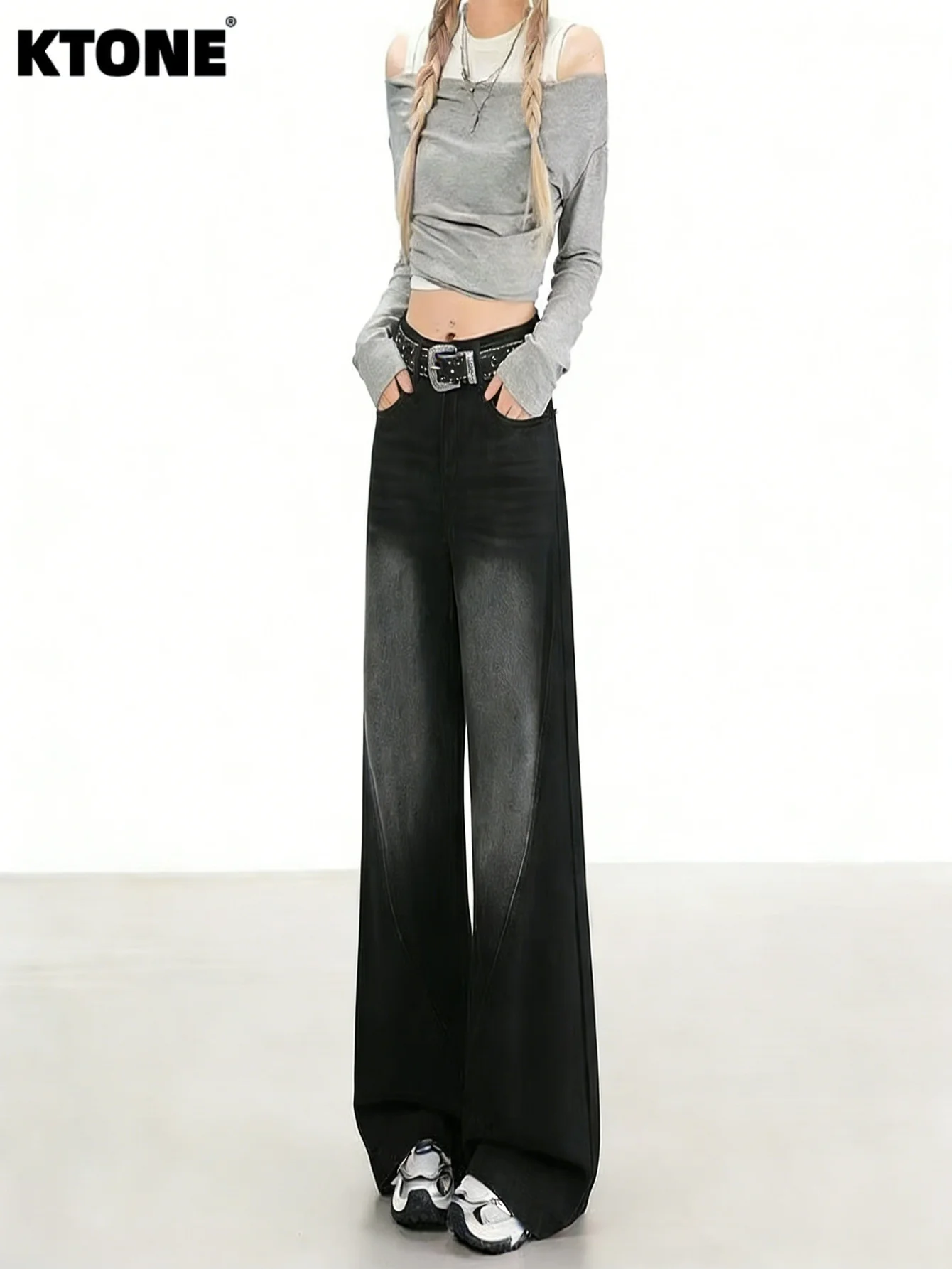 

Мужские свободные черные джинсы в оригинальном стиле Drip, повседневного кроя, без аксессуаров и ремней.