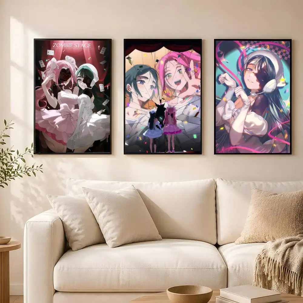 Anime Zombie Stage Poster poster Self-adhesive wall stickers, suitable for room decoration, high-quality printing.