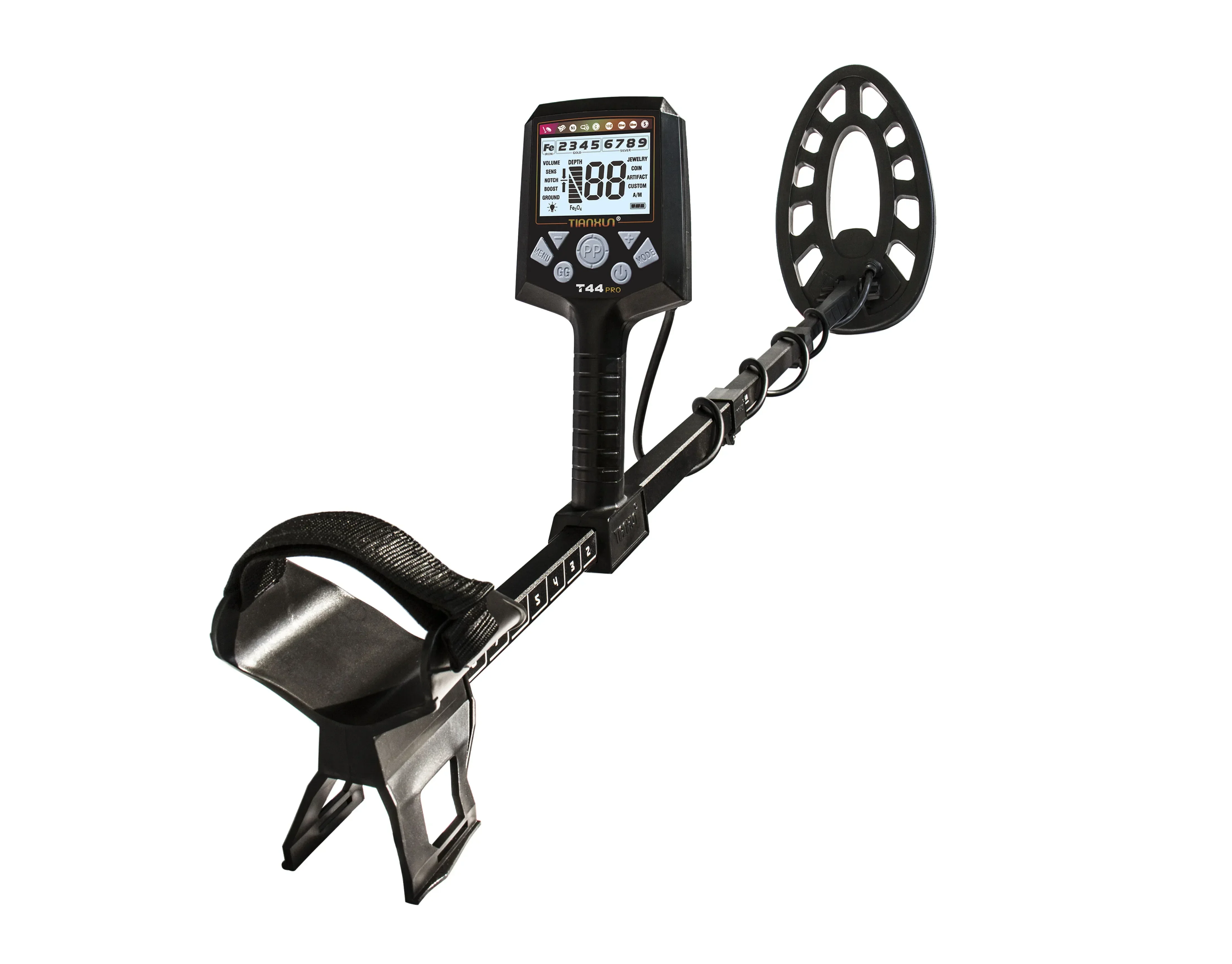 vibration alert T44 Metal Detector Professional High Sensitivity Pinpointing Gold Detector Metales  Adjustable Tracker Undergrou
