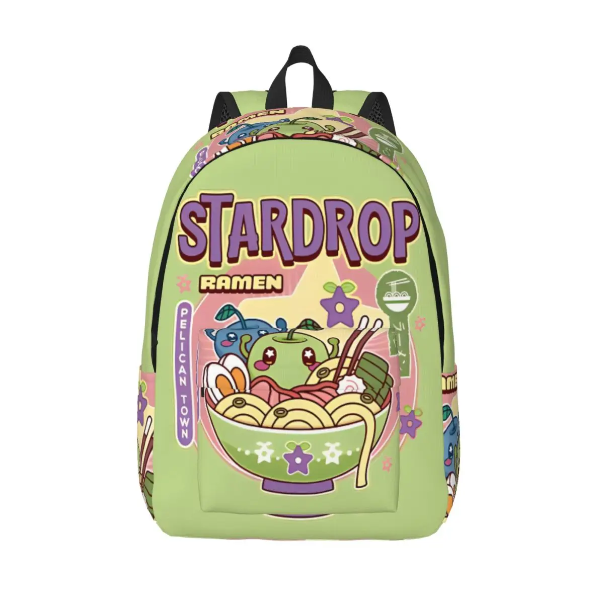 Junimos Ramen Stardew Valley Backpack for Kindergarten Primary School Student Food Noodles Ramen Bookbag Boy Girl Kids Daypack