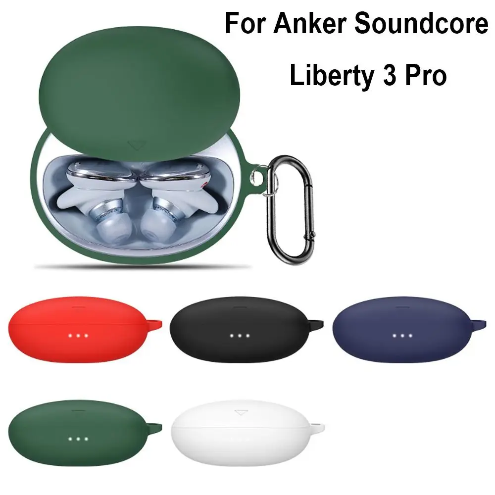 Funda protectora de silicona para auriculares, carcasa para auriculares inalámbricos anticaídas a prueba de polvo, lavable para Anker Soundcore Liberty 3 Pro