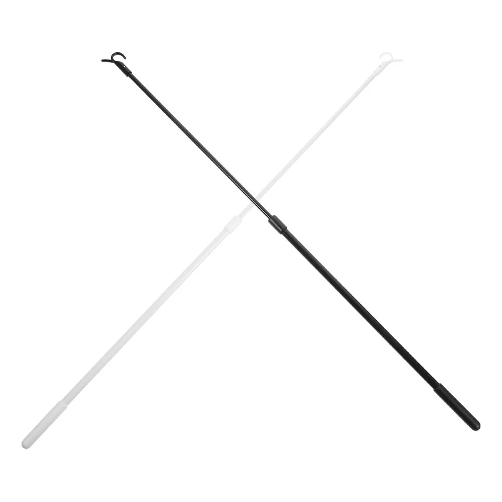 

2Pcs Curtain Pull Rod Sturdy Metal Wand for Window Blinds Cordless Manual Push Pull Rod Drapery Wand Curtain Opener