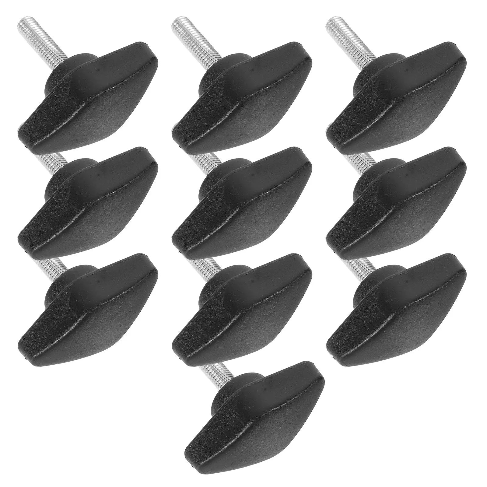 10Pcs T-Handle Adjustment Knob Screw Ergonomic Hand Tightening Bolt Fastening for Machine Screws Industrial Electrical Panel
