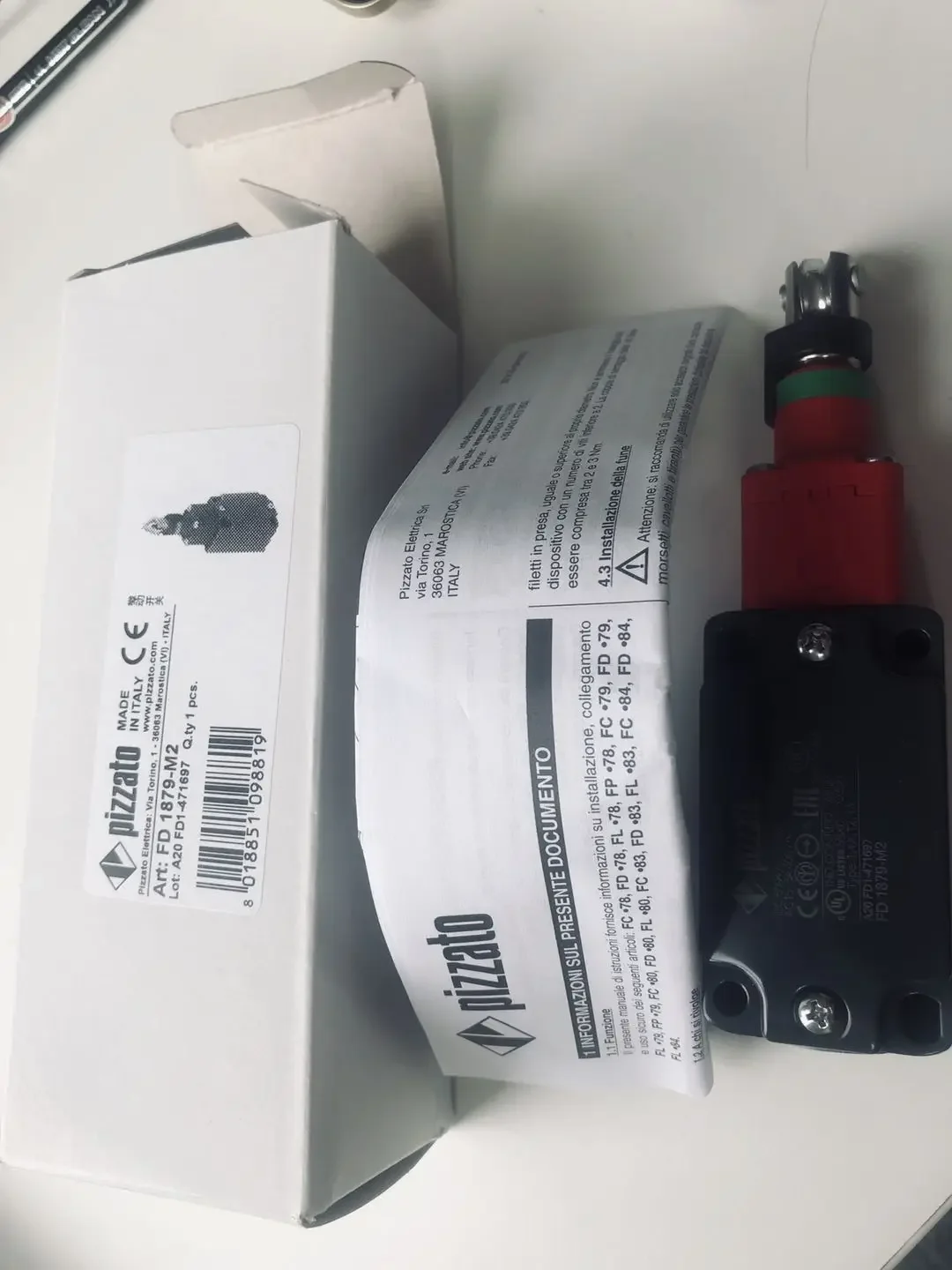 

New original Pizzato pull rope switch FD1879-M2