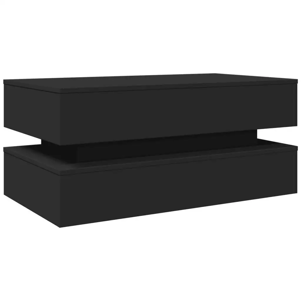 Design moderno preto elegante da mesa de centro de madeira projetada mobília da sala de estar de 35,4 polegadas