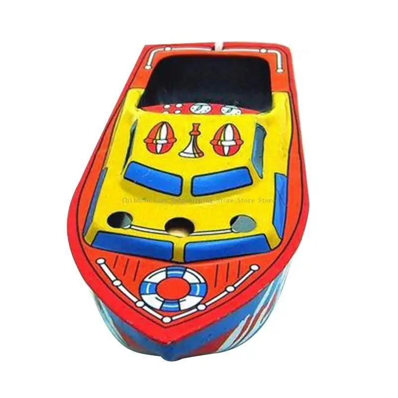 Kaarsen aangedreven stoomboot Collectible Tin Scientific Educational Retro Boat