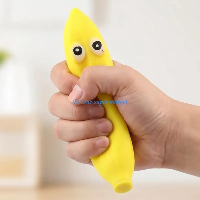 090B Banana Stress Relief Squeeze Toy Durable Safe Material Portable Gadget