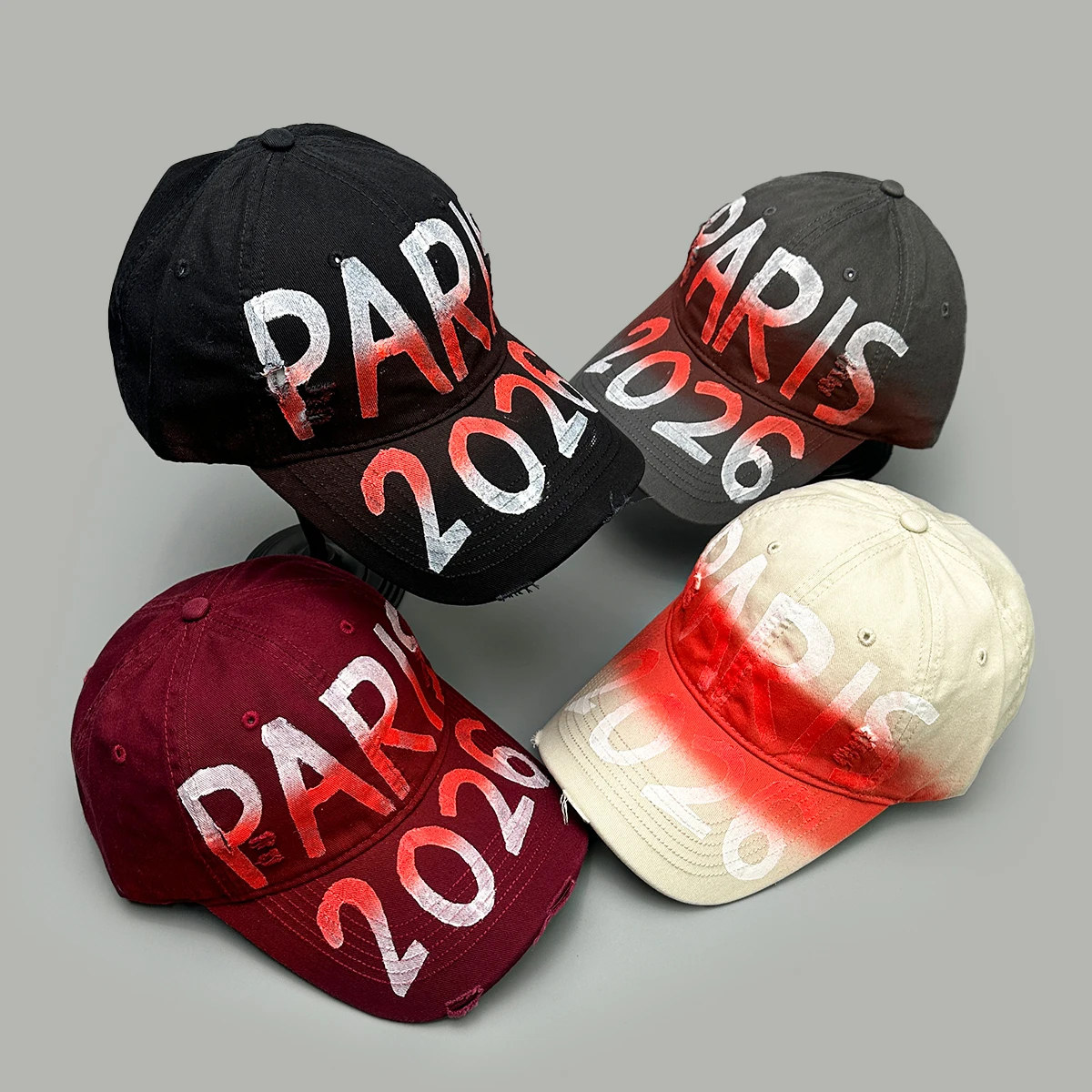 

Distress Printed Letters Number Baseball Hats Retro New Unisex Sunshade Gradient Versatile Personal Fashion Outdoor Peaked Caps