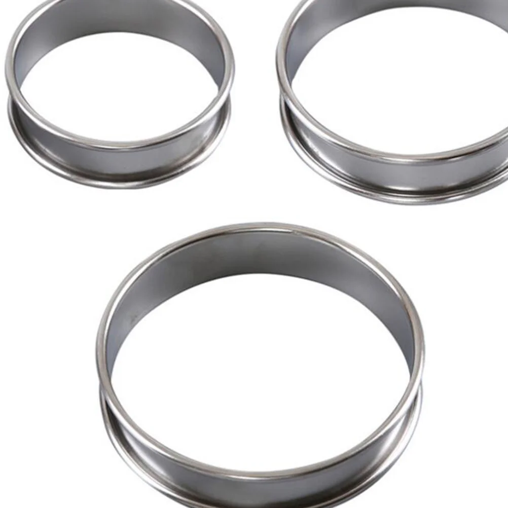 

2Pcs Stainless Steel Mousse Ring Round Baking Mold DIY Cake Cookie Mould Pastry Cutter Mousse Ring Cake Mold Cookie Mould