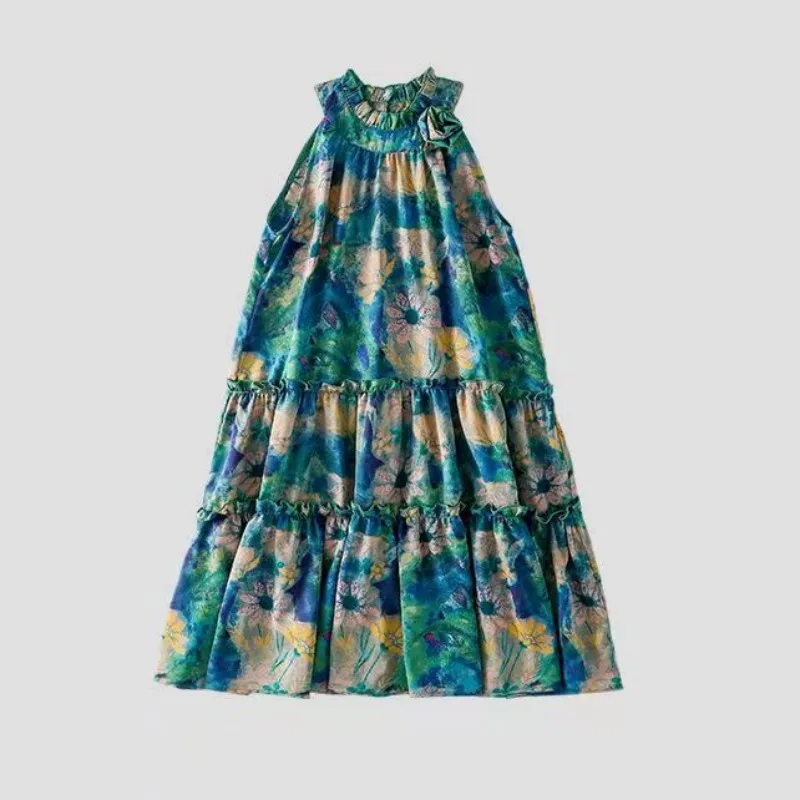 Girls Summer Dress Kids Fashion Flower Skirt 6 8 10 12 14 years old, children's clothing  kids dresses for girls