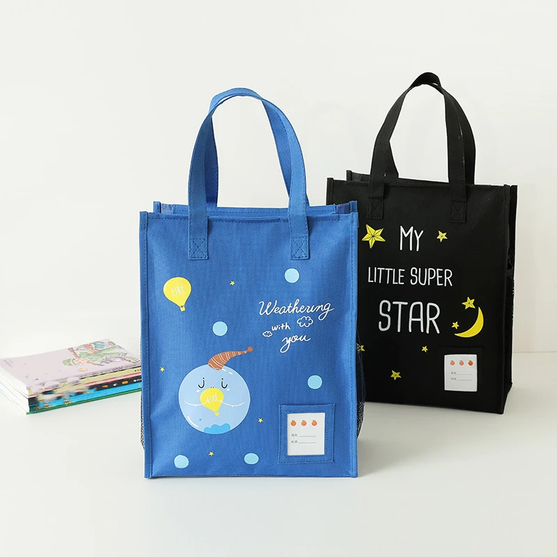 

Primary school students cartoon handheld cramming bag secondary school students large capacity cramming bag hand carry file bag