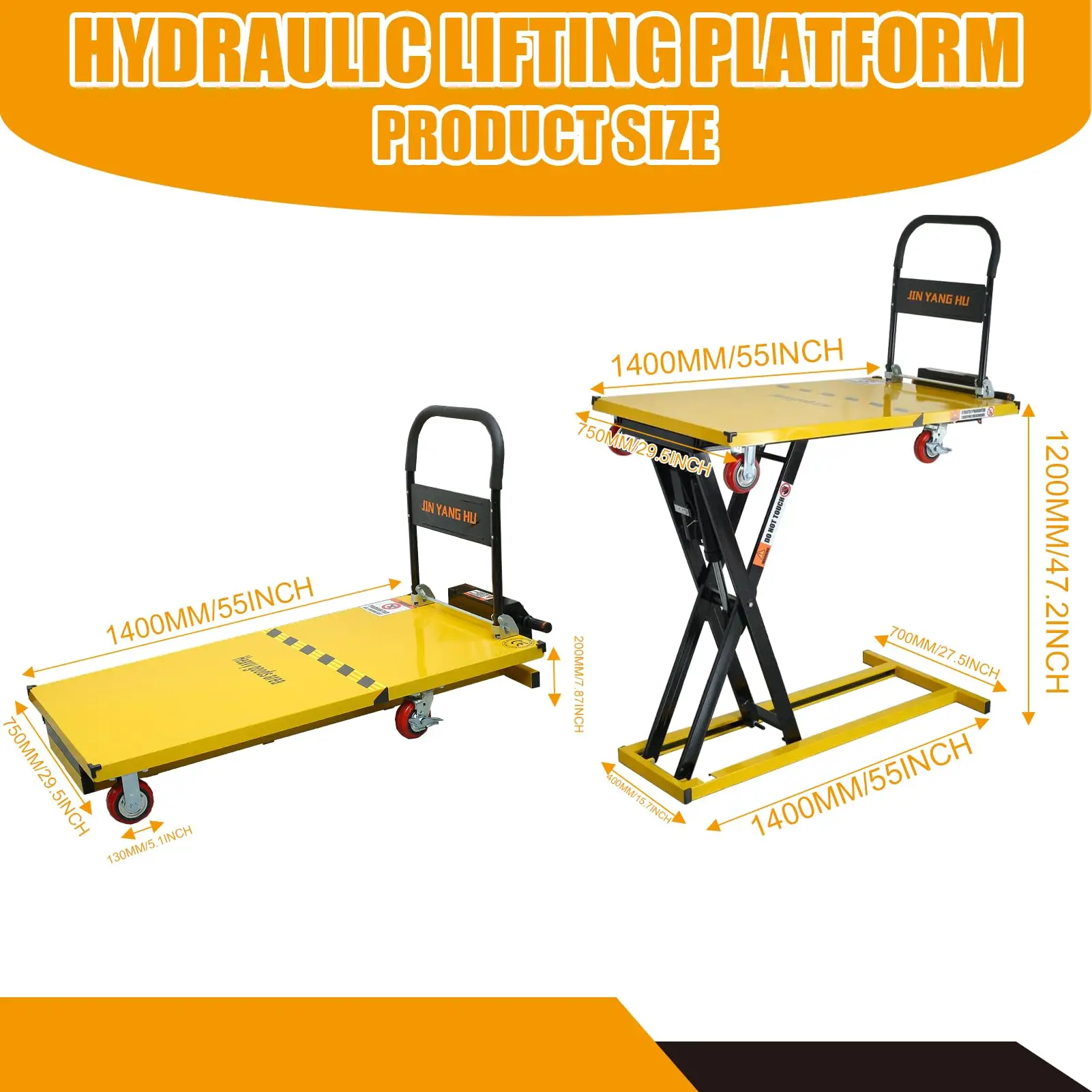 Local Warehouse 300kgHydraulic LiftTable Cart 49