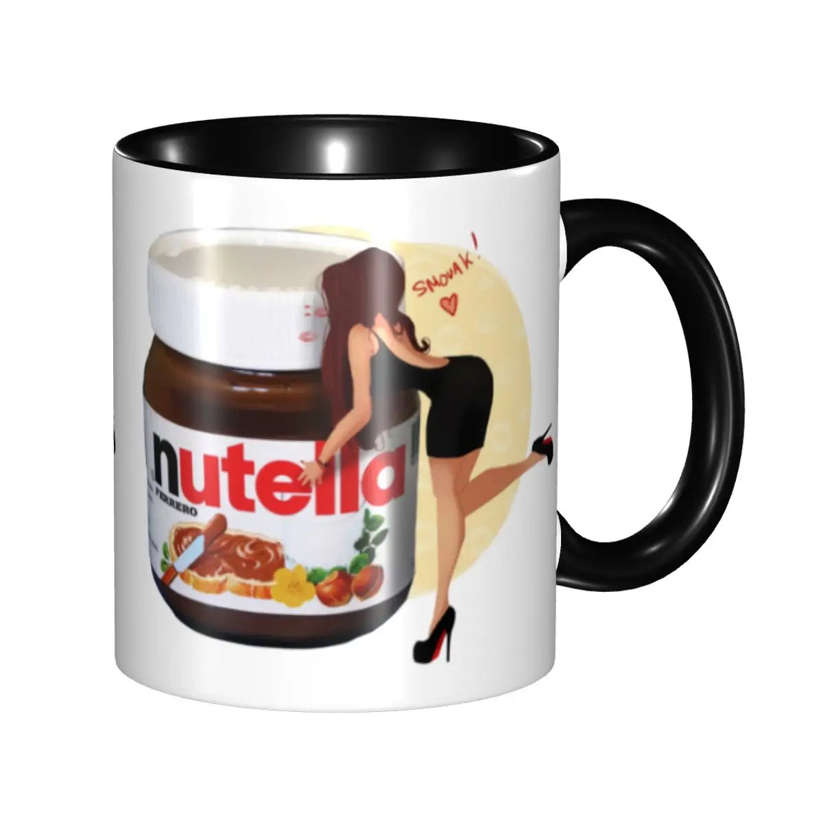 Italy Nutellas Jar Mug Personalized Coffee Ceramic Mug Creative Gift