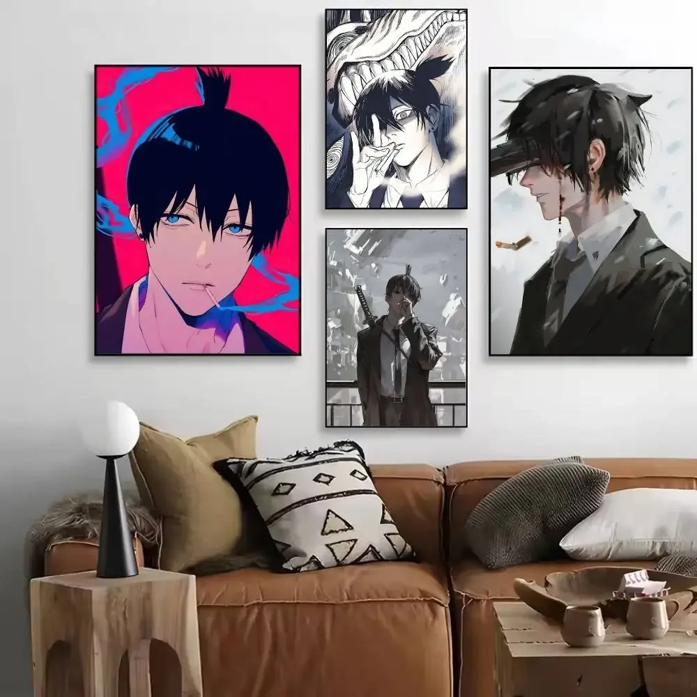 Anime C-Chainsaw M-Man Aki Manga  Posters HD Print Vintage Wall Art Decor for Home Study Room