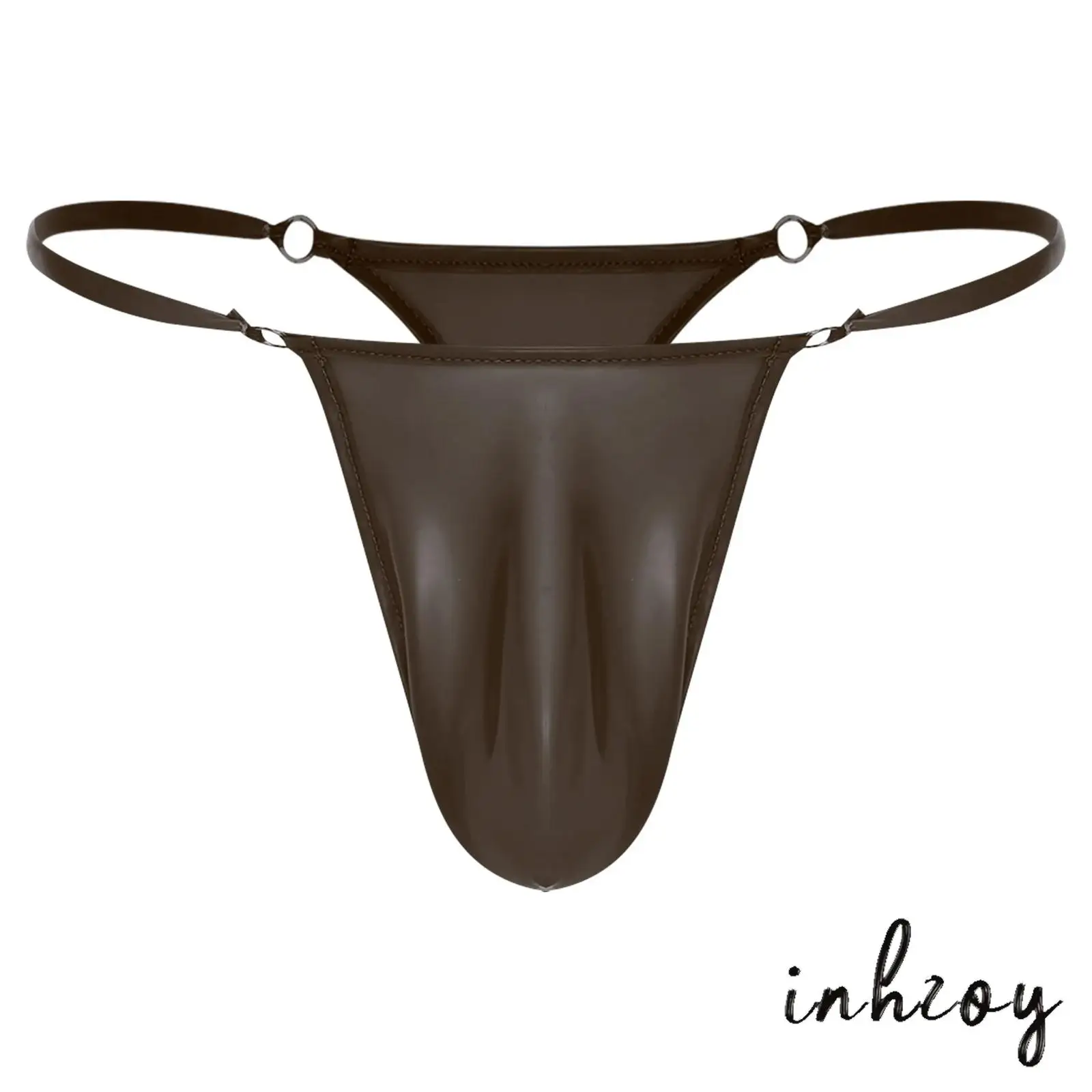 

Мужские латексные стринги с Т-образной спинкой, выпуклая сумка, пояс-спагетти с уплотнительным кольцом, трусы, нижнее белье, нижнее белье для пляжной одежды, ночного клуба