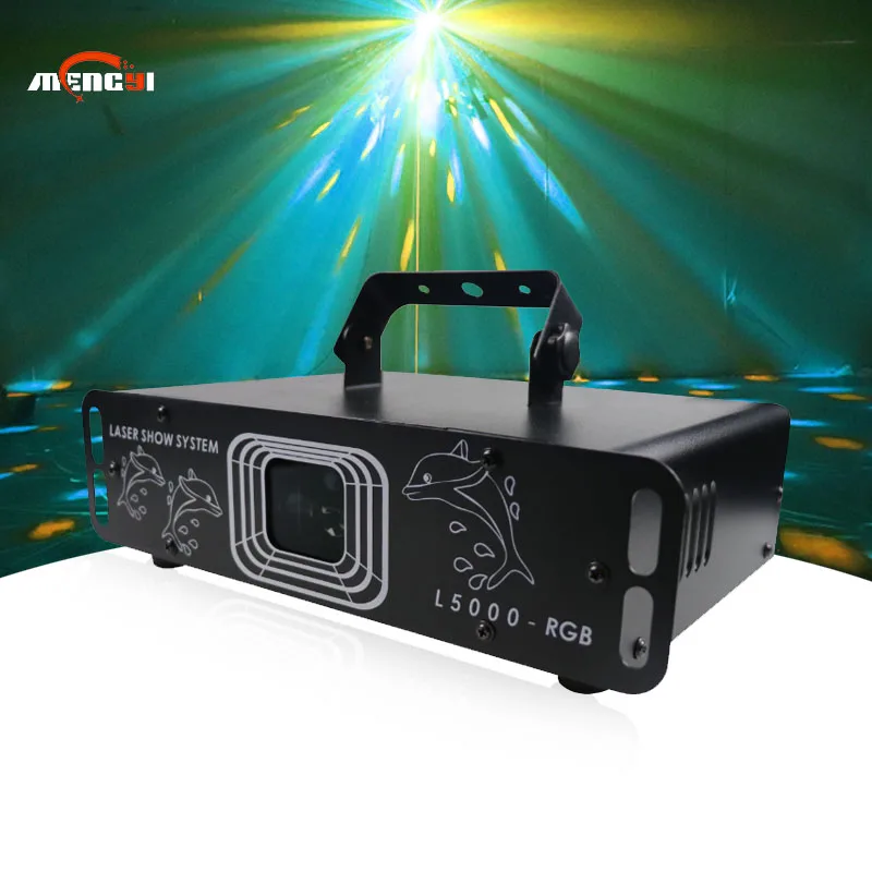5W Full-Color RGB Animation Laser Light with DMX512 & Sound Control for Stage, Bar, and KTV Atmosphere Effects