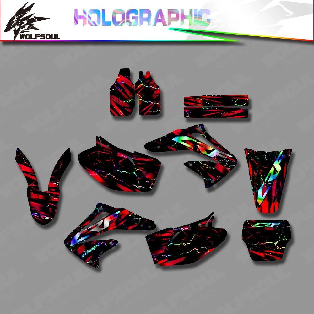 Motorcycle Holographic Background Decal Graphics Sticker For Honda CRF450R CRF450 2002 2003 2004 CRF 450 450R CRF 450 R Custom