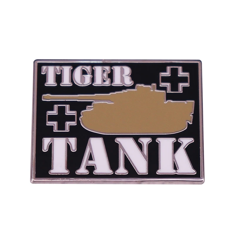 jewelry King The Tiger Tank Lapel Pin Retro German Armoured Fighting Vehicle Badge Brooch