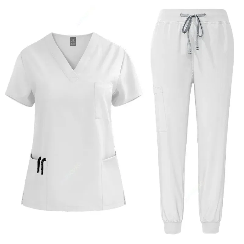 Uniforme de enfermeira mulher hospital médico moletom médico masculino calças de enfermagem unisex uniformes de oficina beleza spa roupas de trabalho novo