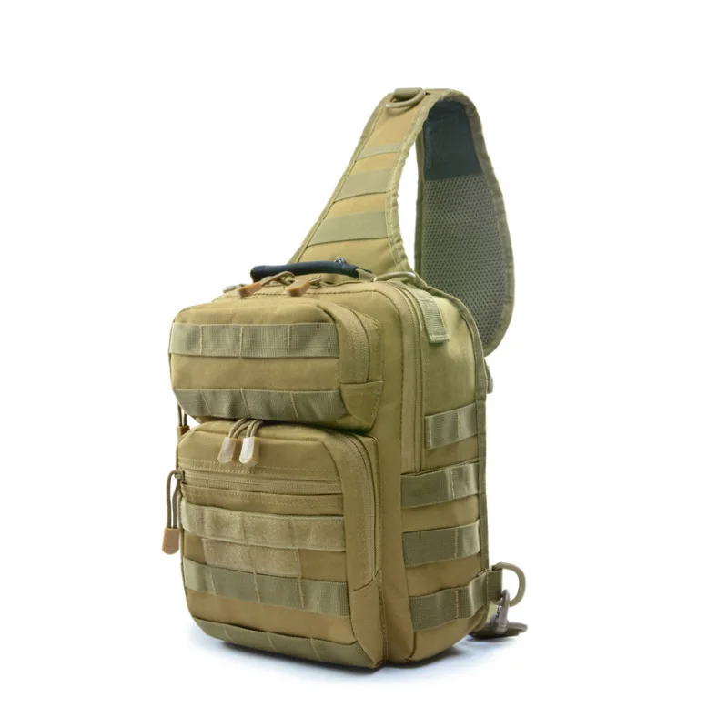 Military Fanatic Tactical Chest Bag Camouflage One Shoulder Leisure Bag Outdoor Camouflage Tactical Cycling Chest Hanging Bag