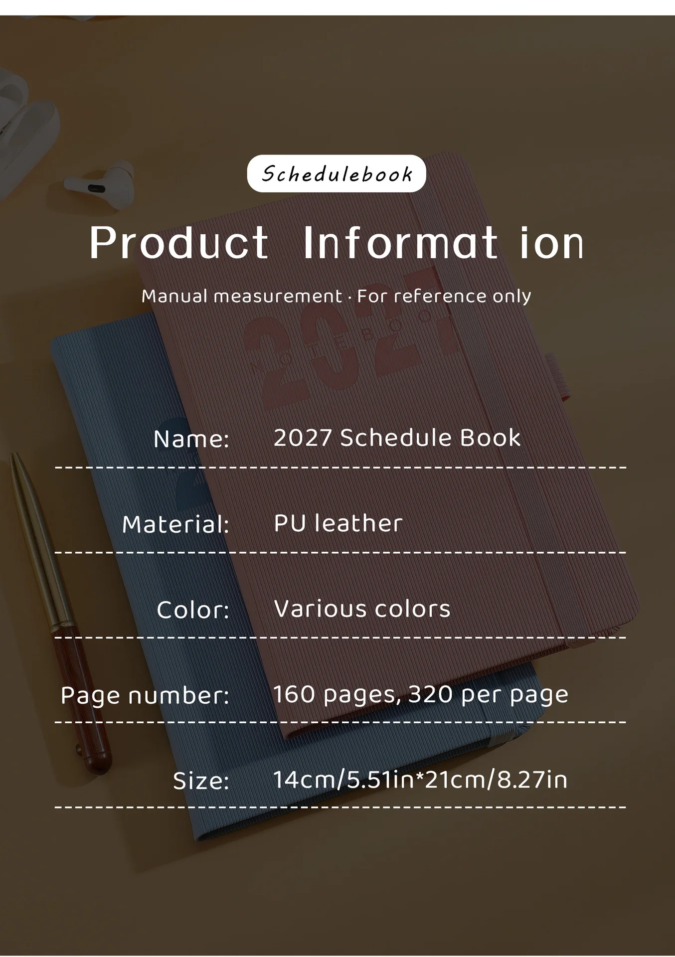 2027 Produktivitätsplaner & Gewohnheits-Tracker-Set - Tägliche Zielsetzung, Zeitmanagement-Journal mit Aufgabenverfolgung | 320-seitiges dickes Notizbuch – Detail 2