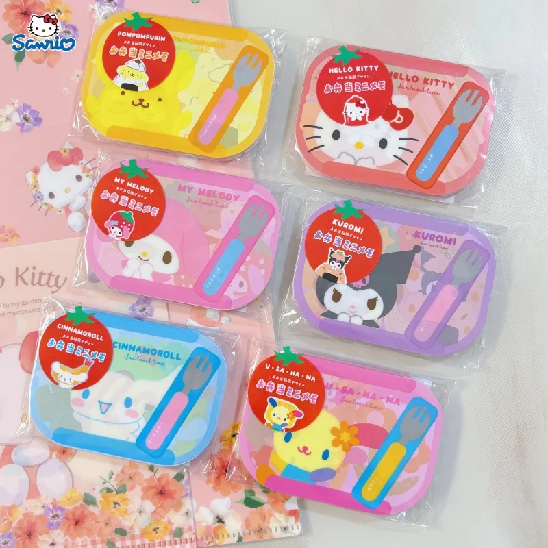 

Мини-блокнот Sanrio в форме коробки для бенто Usahana, милый мультяшный портативный блокнот для офиса, школы, ежедневных записей