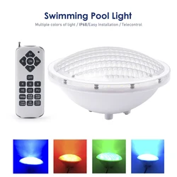 Luz LED RGB para piscina, lámpara de plástico montada en la pared, impermeable, 18W, 12V, IP68, Par56