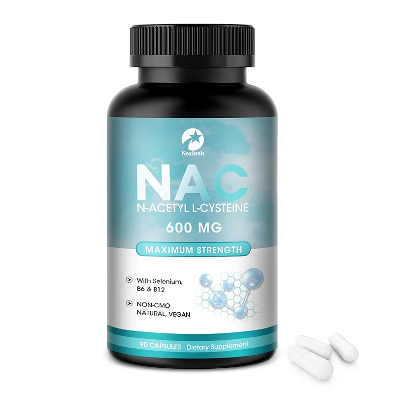 Kexinsh Nac Supplement N-Acetyl Cysteïne Capsules 1200Mg Maximale Sterkte L-Glutathion Krachtige Antioxidant Ondersteunen De Gezondheid Van De Huid