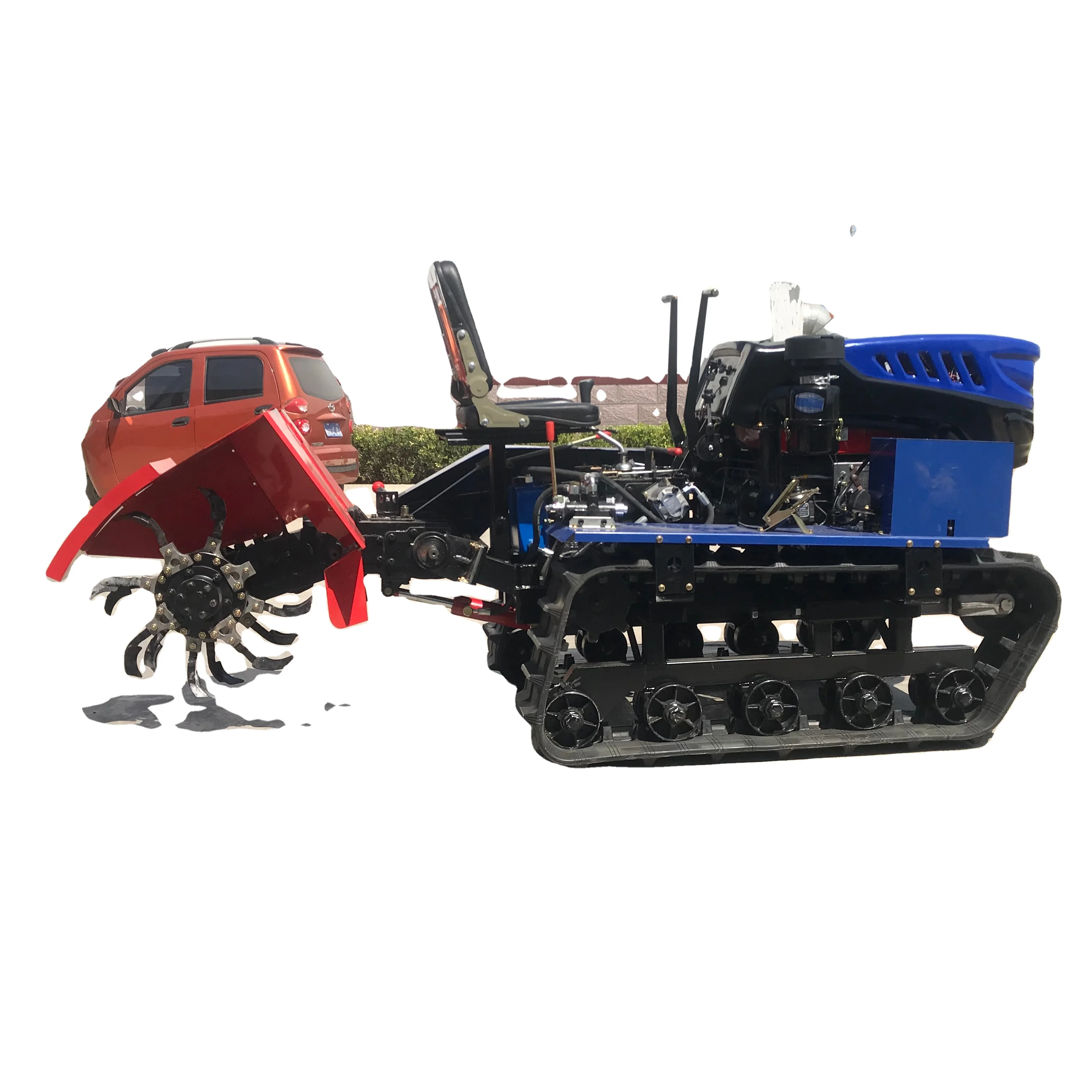 25HP 35HP Crawler Mini Tractor with Tractor,Rotary tiller with forage / napier grass