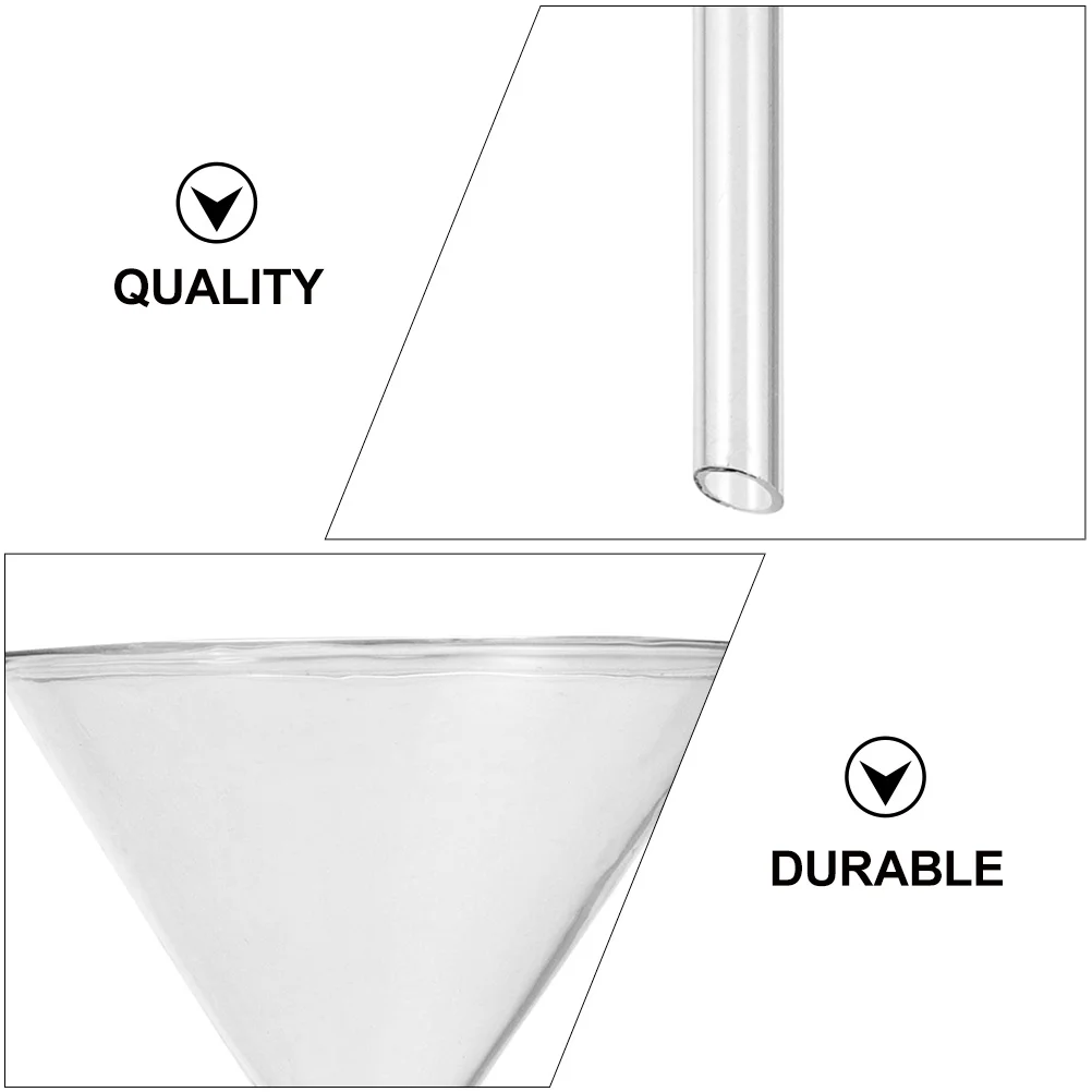 

2Pcs 100Mm Scientific Filling Funnel Transparent Glass Short Stem Funnel for Essential Liquids Laboratory Grade Triangle Shape